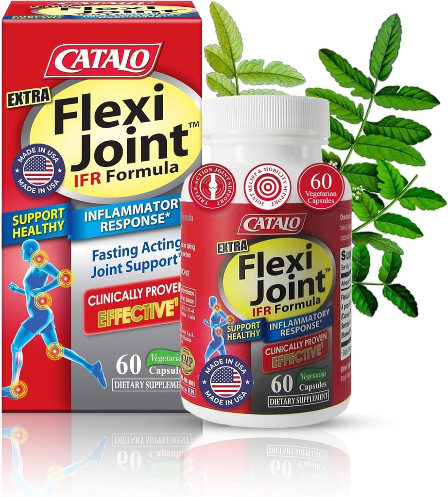 CATALO Extra FlexiJoint IFR Formuła - z Meriva Turmeric Phytosome, ApresFlex & Casperome Boswellia - 60 kapsułki