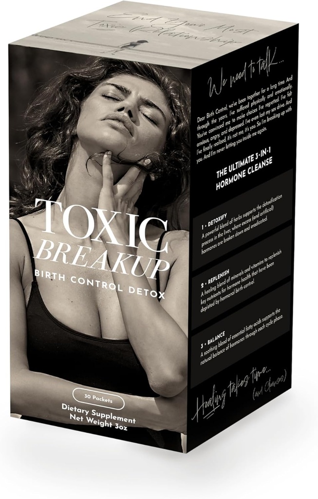 Toksyczne pęknięcia kontroli urodzeń Detox Oczyścić przywracanie hormonu równowagi 124; Suplement detox wątroby, z czerwoną koniczyną, Chaste Tree Berry 124; Organic, Gluten Free, Nie GMO 124; 30 Pakiety, 2-4 Tygodnie Czyszczenie