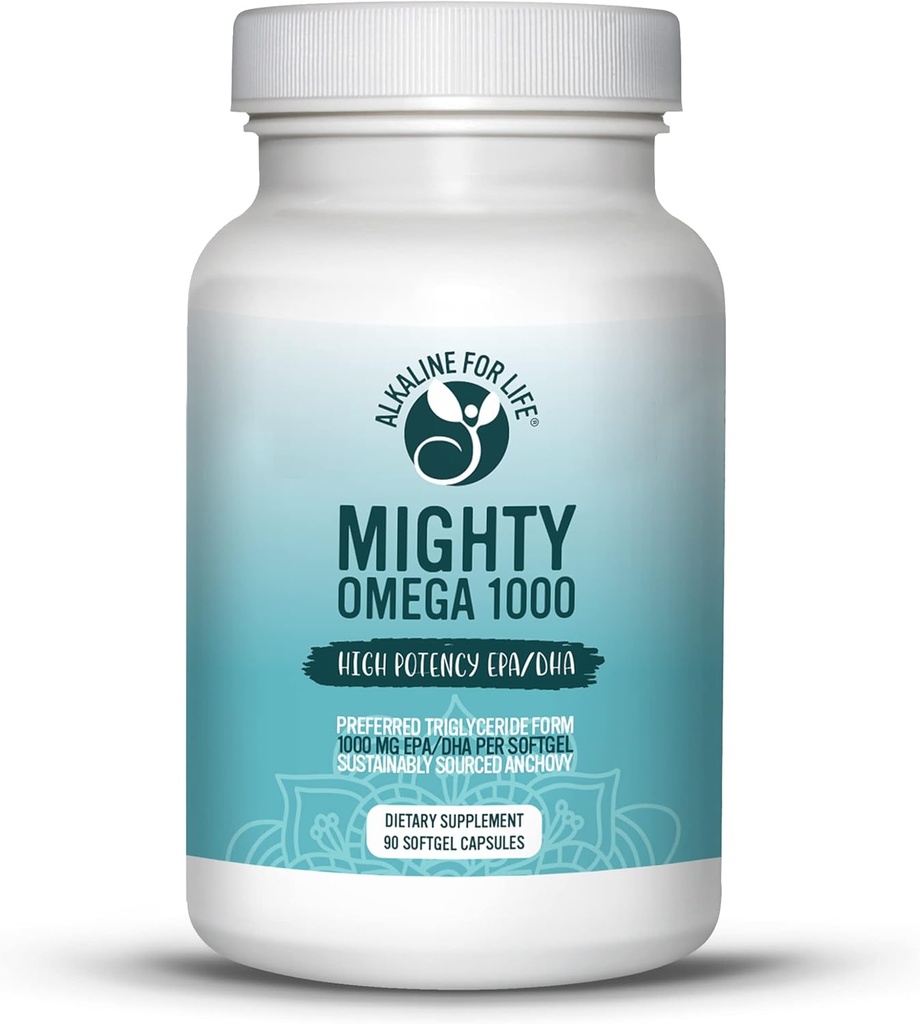 Potężna Omega 1000 Potężna Omega 3 Suplement 1000 MG EPA DHA Na kapsułkę Wysoka dawka Omega 3 Olej rybny Sourced - Trigliceryd Omega 3 Suplement kwasu tłuszczowego