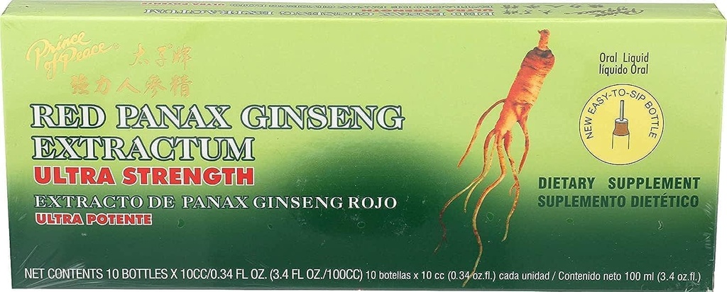 Ekstrakt Red Panax Ginseng - Prince of Peace, 30 btl, 10cc każdy, Opakowanie 3