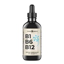 B1 B6 B12 Witaminowe krople płynne - Nerwy, Energia, Suplement Wsparcia Mózgu - Smak owocowy - Metylokobalamina, tiamina, Pyridoxine - 60 Day Supply - 2 oz - dla mężczyzn i kobiet - Simply Made