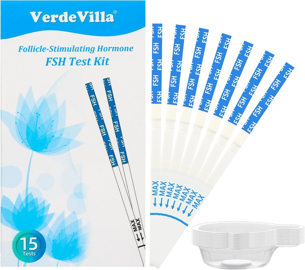 15 Opakowania Menopauza Testy paski w domu, FSH Test Perimenopauza Test Hormon Równowaga dla kobiet Ponad 30 Test hormonalny