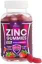 Gumki cynku 50mg - Skóra kości i wsparcie immunologiczne Zdrowie Gummy & Premium Przeciwutleniacz do żucia dla dorosłych - Wysoka absorpcja wegan, Gluten Free Cynk Suplementy witaminy - Smaczne Berry Flavor - 120 Gummies