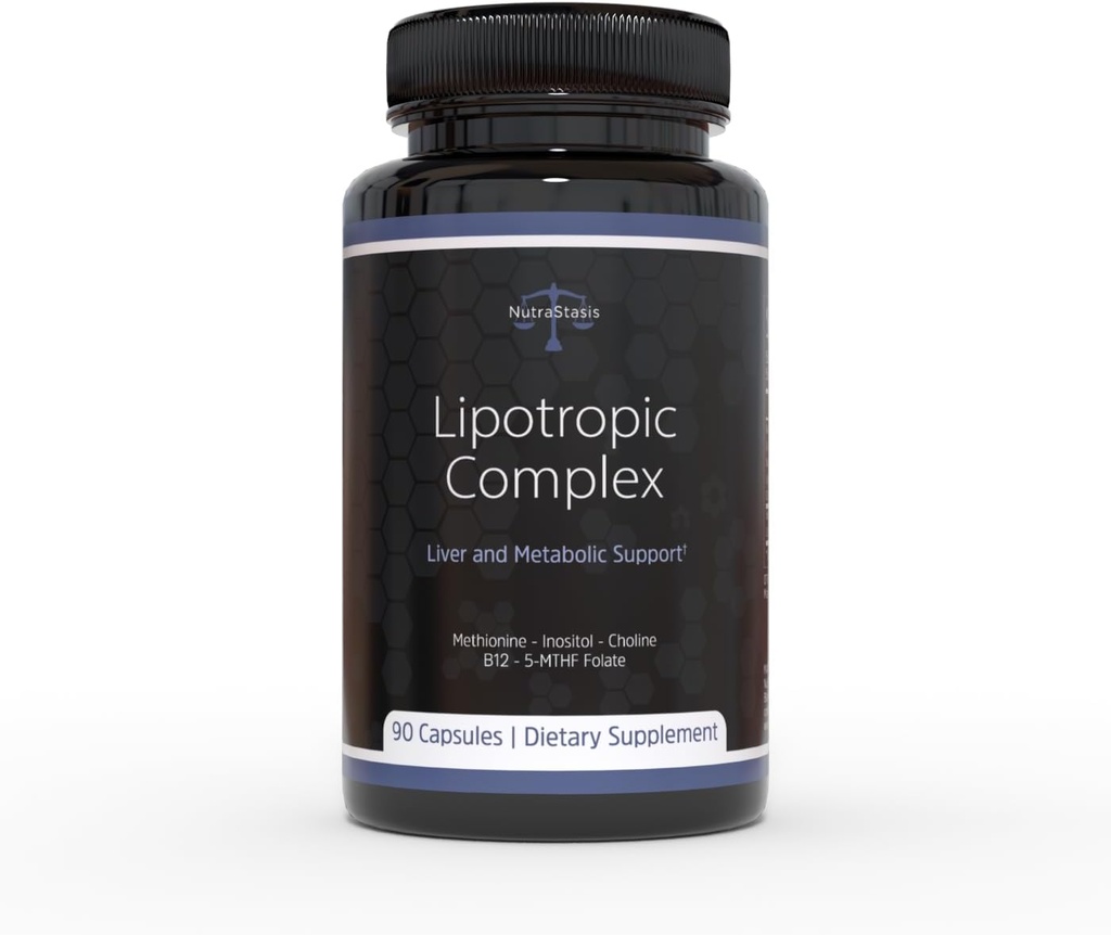 Lipotropiczny kompleks MIC B12 - Metylowany B12, B9, Inozytol Cholina Metionina - Wsparcie dla wątroby i detoks, Wsparcie metabolizmu, Utrata masy ciała, Równowaga hormonalna