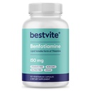 BESTVITE Benfotiamina 150mg (120 kapsułki wegetariańskie) Brak stearynianów - No Silicon Dixide - Vegan - Non GMO - Gluten Free