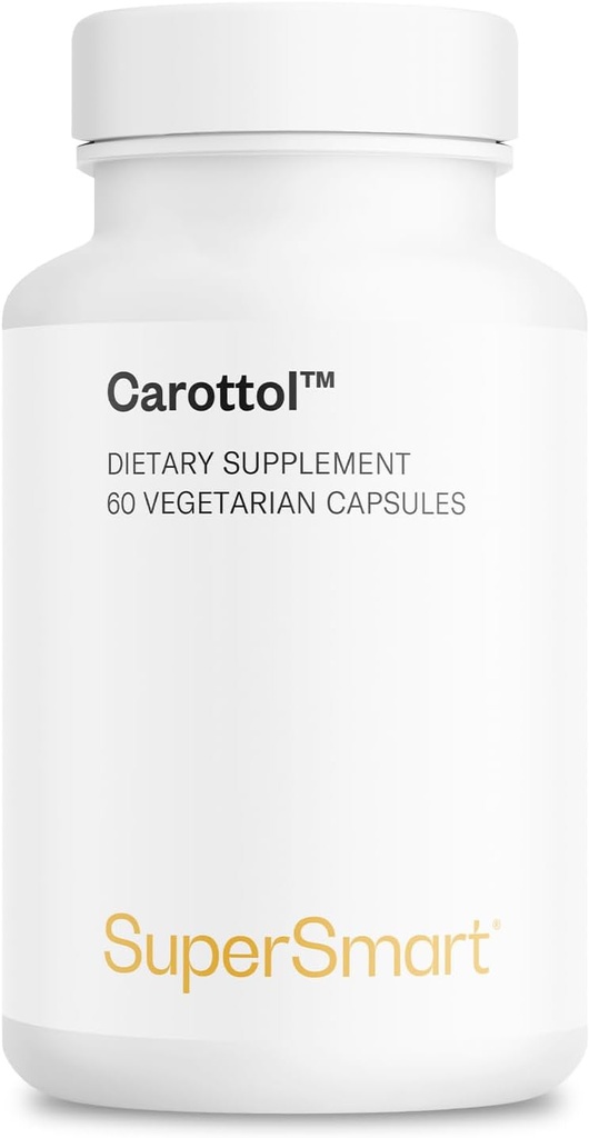 Supersmart - Carottol (Advanced Formula) - Carotenoid Complex Supplement - z Beta Carotene, Lycopene, Lutein & Zeaksantyna 124; Non-GMO & Gluten Free - 60 Kapsułki wegetariańskie