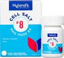 Hyland 's No. 8 Komórka Salt Mag Phos 6X, PMS Relief, Natural Homeopatic Relief of Menstrual Pain and Muscle Cramp Symps, Muscle Relaxer, Quick Disolding Tablets, 100 Count