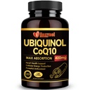 Ubichinol CoQ10 400mg Softgels z witaminą E & Omega-3, Mak- Absorpcja Koenzym Q10, Potężny przeciwutleniacz, Wspiera Heart Health & Energy-Production, 120 Count, Non-GMO