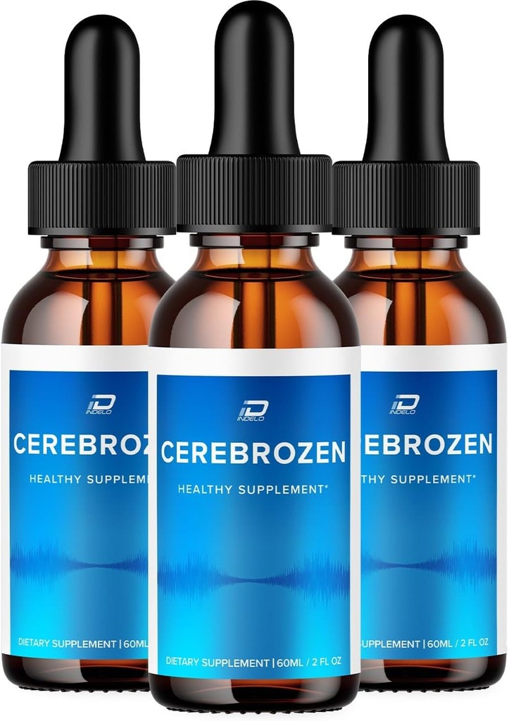 Cerebrozen Tinnitus Ear Drops - Cerebrozen 24, Cerebrozen Liquid Drops, Cerebrozen Reviews, Cerebrozen Drops for Ear Relief (3 Pack - 180 ML)