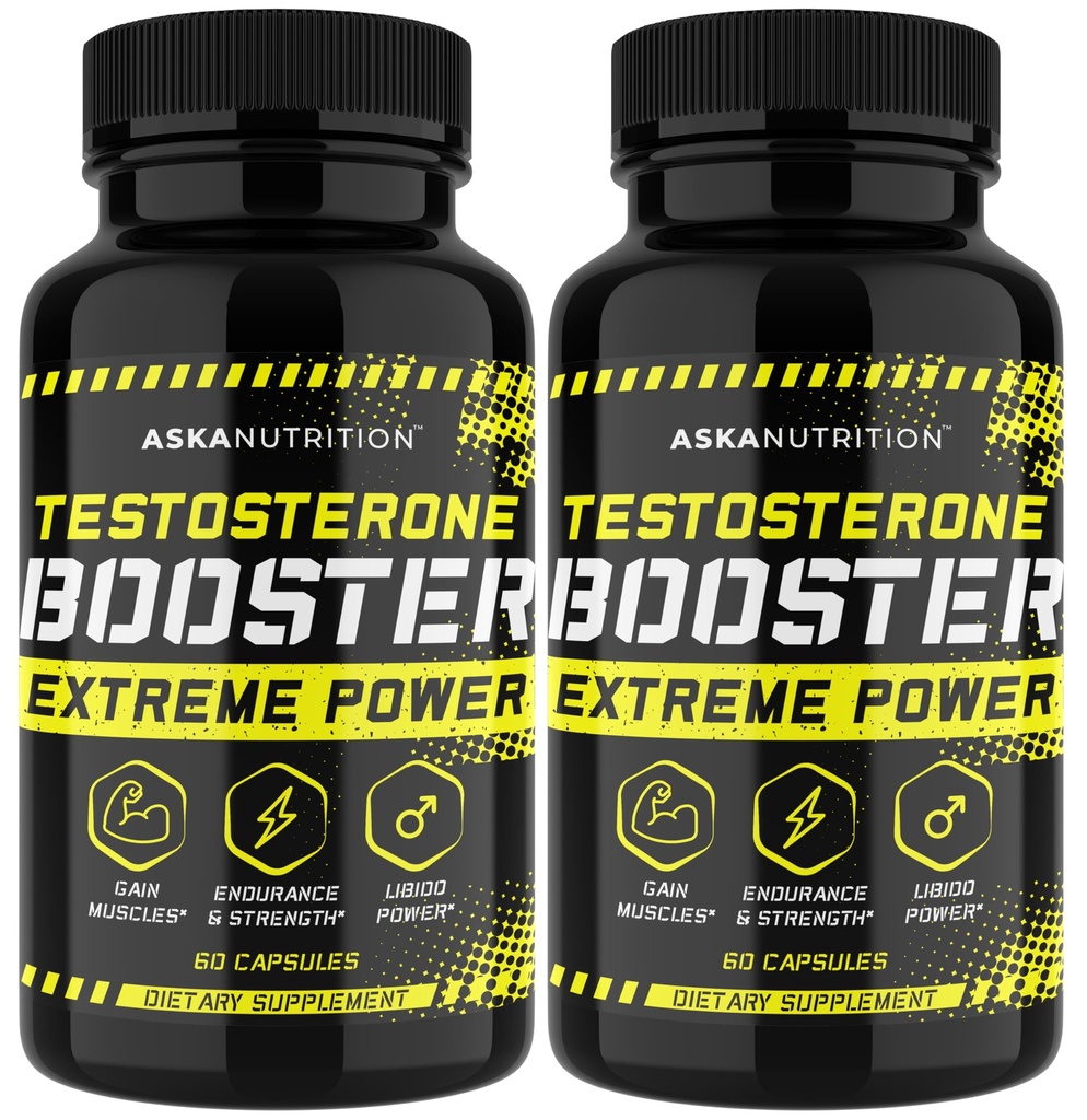 Testosteron Booster dla mężczyzn - Mężczyzna Enhancing Supplement z Horny Goat Weed & Tongkat Ali - Muscle Builder rozszerzenie pigułki - Natural Test Booster Zwiększone pożądanie, Energia, Stamina, Libido (2 PACK)