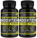 Testosteron Booster dla mężczyzn - Mężczyzna Enhancing Supplement z Horny Goat Weed & Tongkat Ali - Muscle Builder rozszerzenie pigułki - Natural Test Booster Zwiększone pożądanie, Energia, Stamina, Libido (2 PACK)