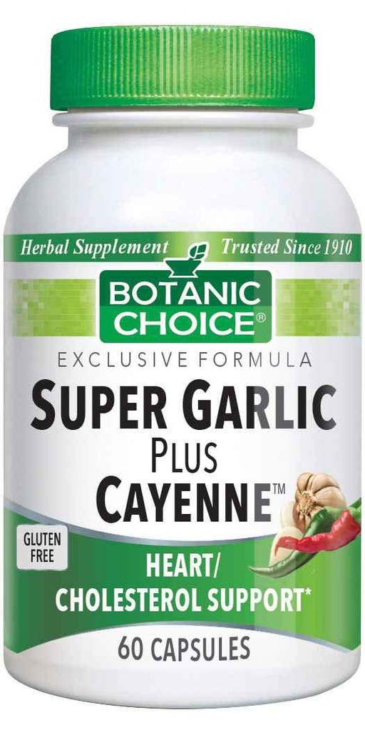 Botaniczny wybór Super czosnek Plus Cayenne, 60 kapsułki
