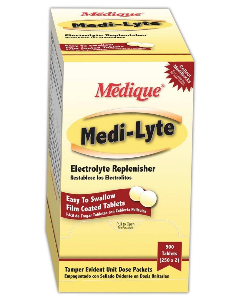 Medique MP030- 33 Medi- Lyte Heat Relief Medication, Pojemność, Objętość, Standard, Biały (Opakowanie 50)