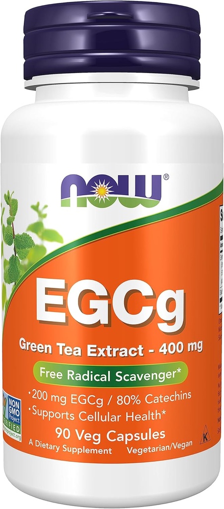 Teraz suplementy, EGCg Green Tea Extract 400 mg, Free Radical Scavenger *, 90 kapsułki Veg