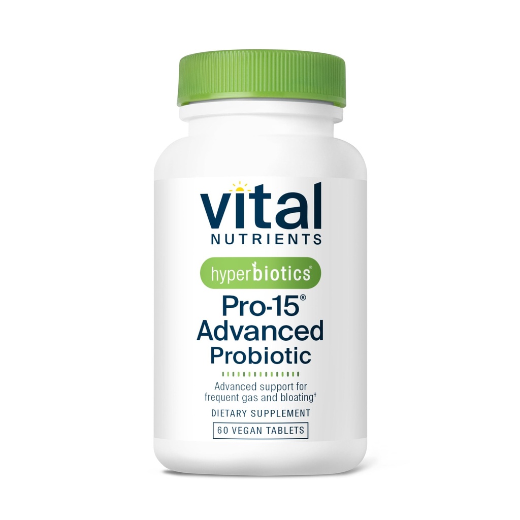 Hiperbiotyki Vital Nutricents Pro- 15 Zaawansowane Probiotyki dla Kobiet i Mężczyzn 124; 15 Cieśniny + Kiwifrut 124; Klinicznie badane Dzienne Probiotyki dla Zdrowia, Gaz i Bloating 124; 60 Wegańskie tabletki