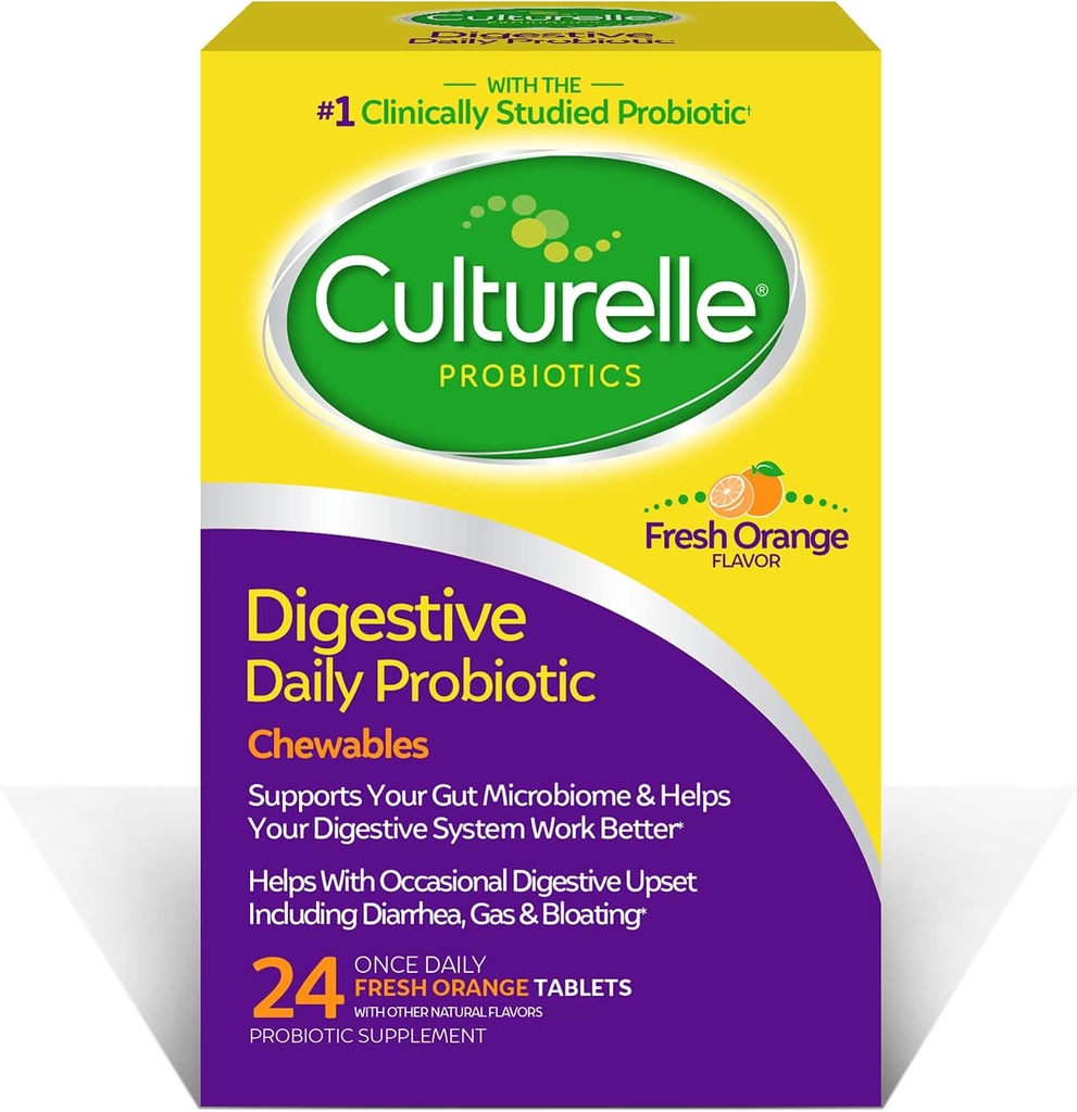 Culturelle Dzieci do żucia Probiotyki dla dzieci Digestive & Immune Health, Digestive Health Daily Probiotic Chewables dla mężczyzn i kobiet
