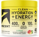 Aspect Clean Hydration + Energy Electrolytes Proszek - 100mg Kofeina, 400mg Electrolytes, Brak sztucznych składników, Citrus 40 Służenie