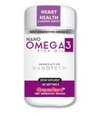 Nano Omega 3 Suplement dla kobiet i mężczyzn - Fish Oil Softgels z nanotechnologii - Wysoka moc EPA DHA kapsułki - No Aftersmast - Łatwy do połknięcia - 60 Liczenie butelek