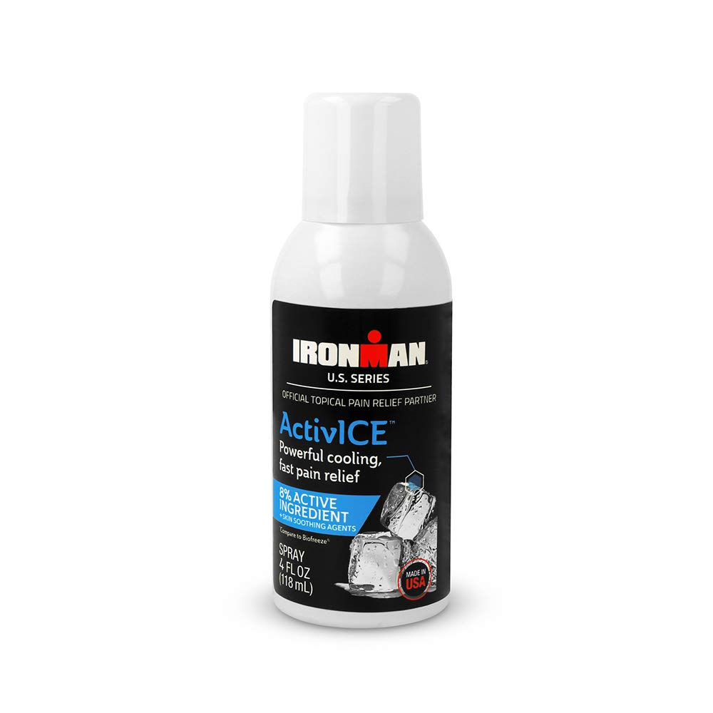 Curad IRONMAN Activice Coloring Spray, Choinowa ulga bólowa w zapaleniu stawów, stawów, mięśni, pleców i ciała Aches & Pain, 4 oz (1 liczba)