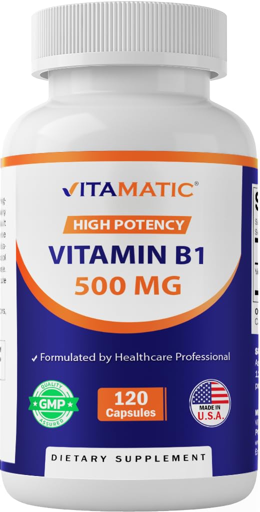 Witamina Vitamatic B1 (tiamina) 500 mg, 120 kapsułek
