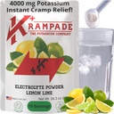 Krampade Original Lemon Lime 4K, 4000 mg Potasu Instant Cramp Relief Electrolyte Drink proszek 124; Zaprojektowany dla sportowców i Crampers Resealable Pouch
