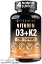 VITBOOST Witamina D3 K2 Kompleks - Łatwa do połknięcia - Witamina D (D3) 5000 j.m. (125 µg) & K2 (MK- 7) 90 µg