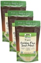 Teraz żywność, Organic Golden Flax Seed Meal, Źródło podstawowych kwasów tłuszczowych i włókno, Cold- Processed, Certified Non-GMO, 12-unce (Packaging May Vary) (Opakowanie 3)