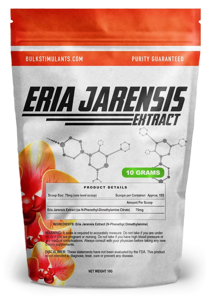 Ekstrakt ERIA JARENSIS - Proszek luzem 10 Grams 133 Służenie - Nowy suplement grochu do nowego stymulantu i NOOTROPIC
