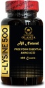 L- LYSINE 500 - Wolny formularz Amino Acids, L Lysine Complex, Immune Support, Lip & Skin Health Supplement, Support Hormon Regulation, L- Lysine Supplement - 1 Butelka 100 Liczby