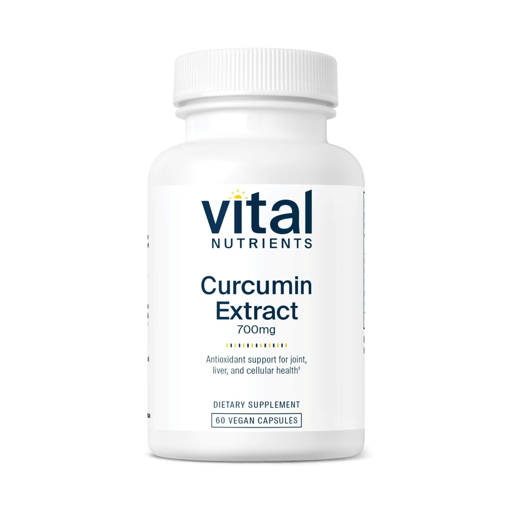 Vital Nutrigents Curcumin Extract 700mg Agregat 124; Vegan Curcumin Supplements with Black Pepper Extract Agregat 124; Antioksydant Support for Joint, Liver, and Cellular Health * Agregat 124; Gluten, Dairy, Soy Free Agregat 124; 60 Kapsułki