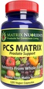 PCS Matrix - Dolne poziomy PSA dla zdrowej prostaty - 100% naturalnych składników: Saw Palmetto, Rabdosia, Scute, Plantago Focium, Chrysantaomum, Ganoderma, Lotus Seed - Kapsułki wegańskie (120ct)
