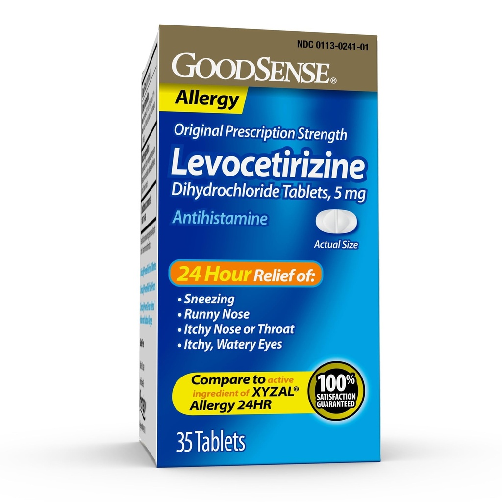 Dobry zmysł Lewocetyryzyna Dichlorowodorek Tabletki, Antyhistamina, 5 mg, 35 Liczba (Opakowanie po 1)