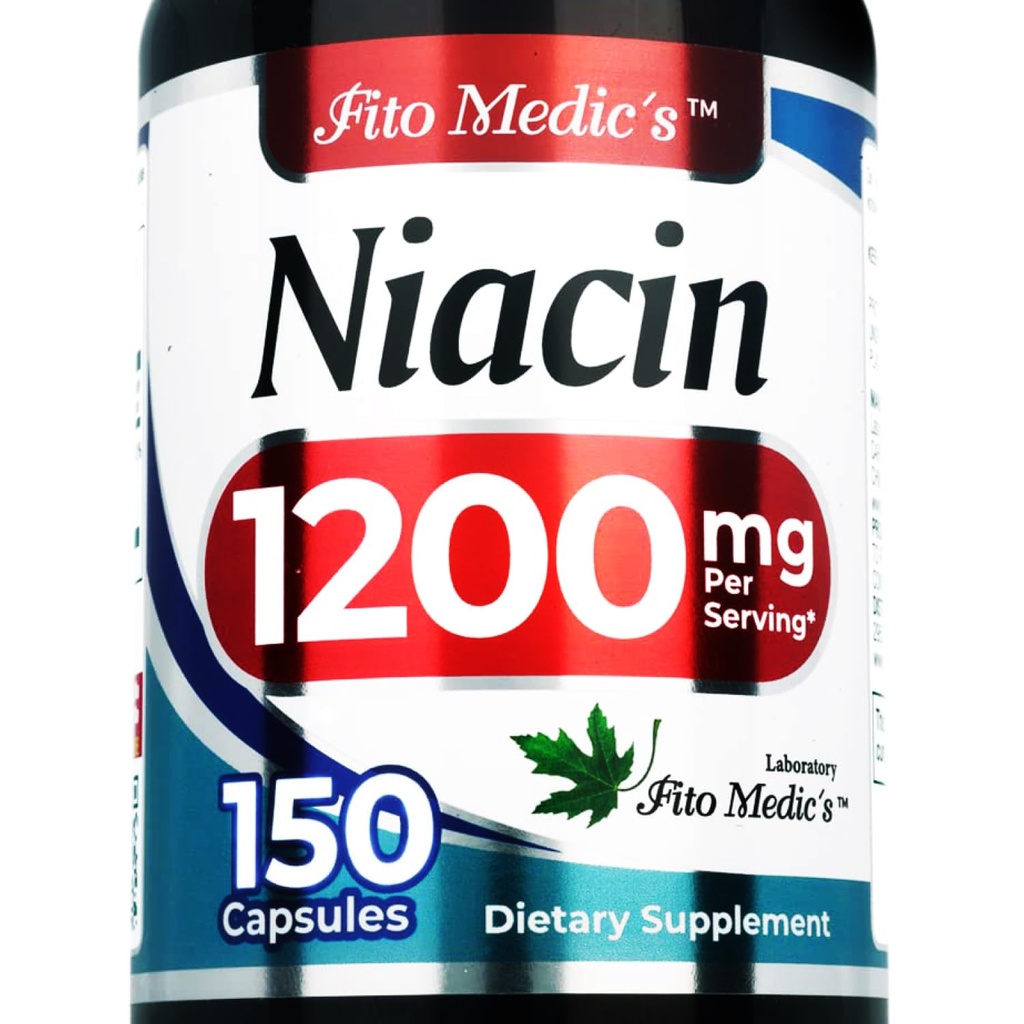 Lab - Niacyna - Witamina b3- 1200 mg na jedną porcję, 150 kapsułek - Witamina b3 niacyna - Ultra wysoka absorpcja.