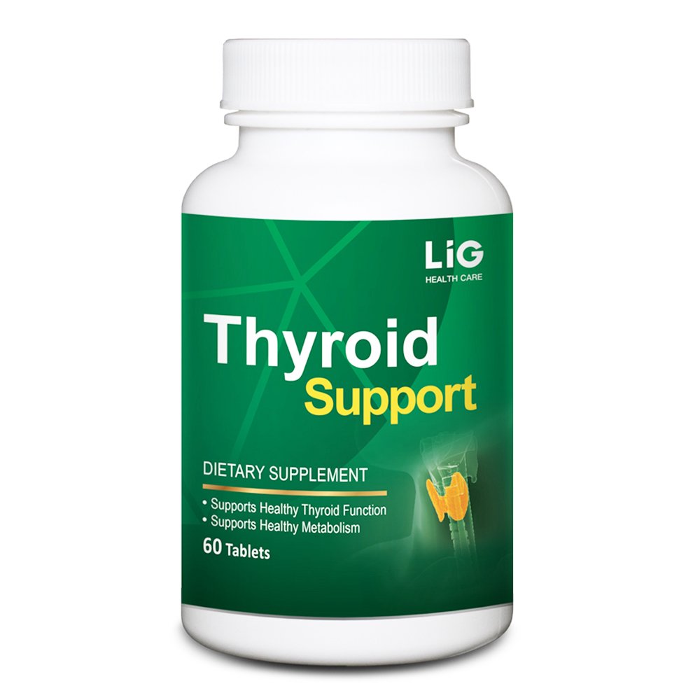 LIG Wsparcie dla tarczycy - Naturalny suplement dla Goiter & Hashimoto Thyroiditis- Równowaga Hormon Poziomy - Utrzymanie Thyroid Gland Function