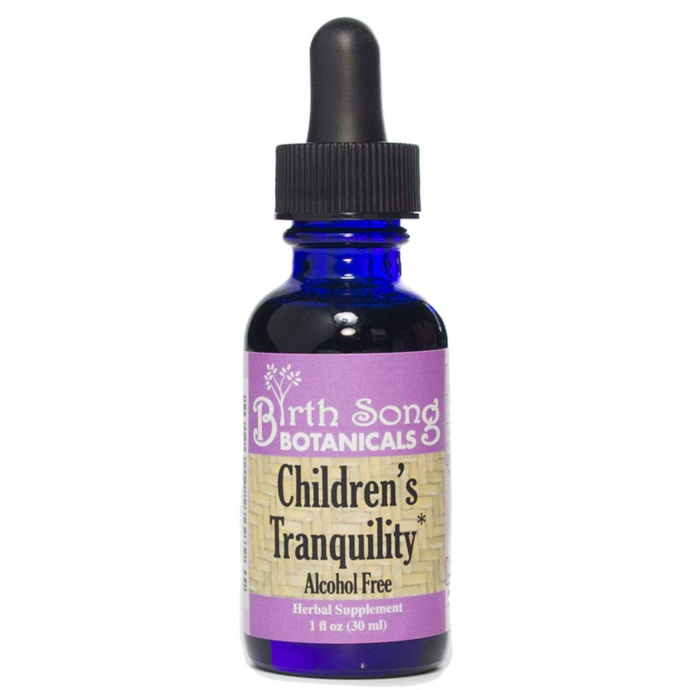 Narodziny Pieśni Botaniczne Dzieci Tranquility Tincture, Ziołowy suplement z Valerian Root i Rumianek, 1oz Butelka Dzieci Herbal Immune Support, 1oz
