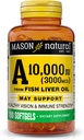 MASON NATURAL Vitamin A 3,000 mcg (10,000 IU) from Fish Liver Oil, Supports Vision & Immune Health, 100 Softgels