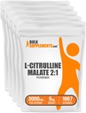 BulkSupplements.com L- Citrulline Malate 2: 1 Powder - Nitric Oxide Boost, Citrulline Malate Supplement - Unflavored & Gluten Free - 3g na służbę, 1kg (Opakowanie po 5) (11 funtów)