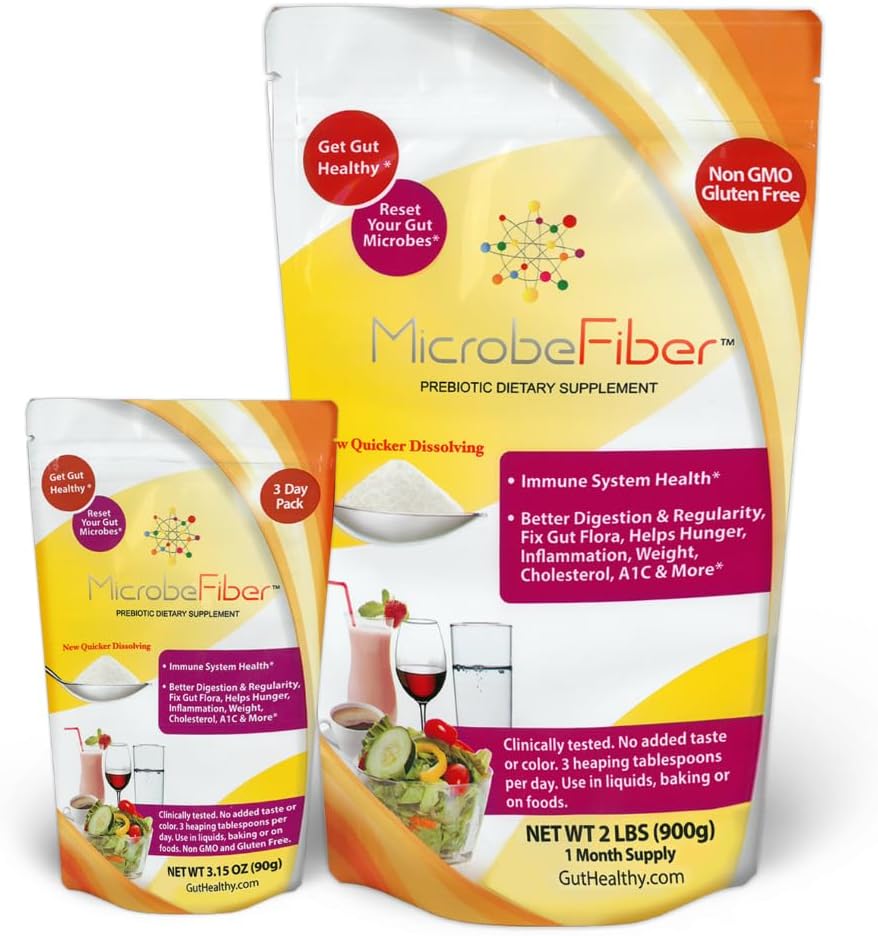 Prebiotyczny Fiber Rozpuszczalny - Reset Gut Microses & Get Gut Zdrowy - 30 Day Supply z bonus 3- Day Pack