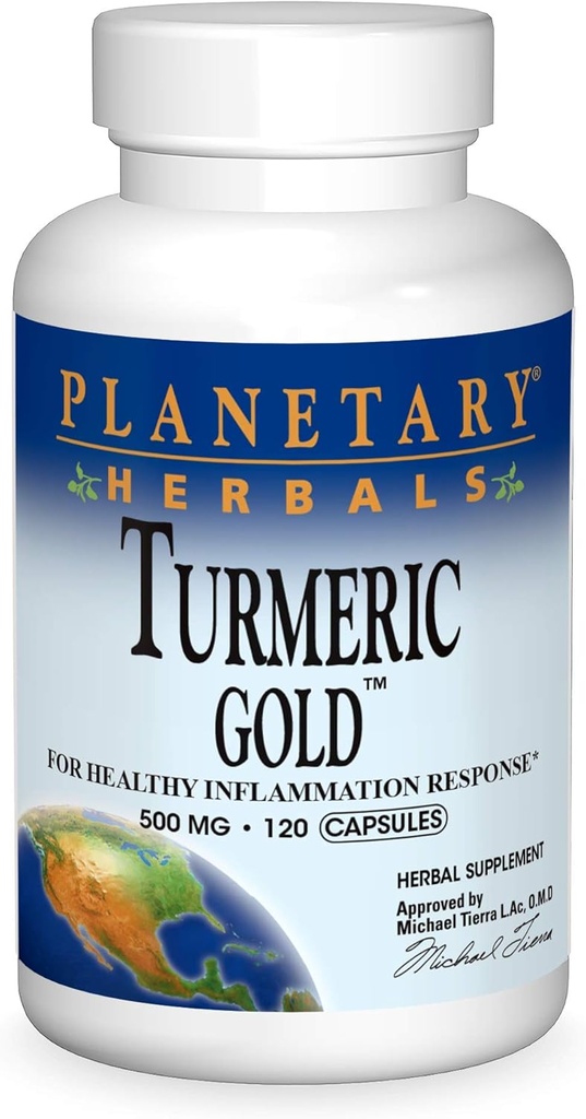 Planetarne zioła Turmeric Gold 500 Mg, 120 Hrabia