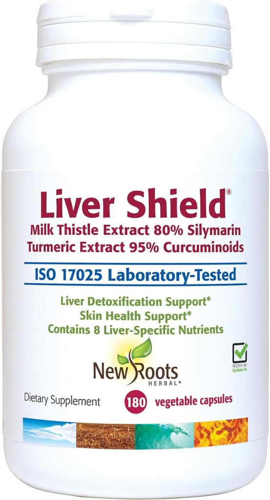 NOWY ROOTS HERBAL Liver Cleanse Detox & Repair Supplement, 8- in-1 Formuła Ogęstość mleka, Kurkumina, Karczoch, Dandelion, Czerwona Buka, Radish, Schizandra, Tłuszcz wsparcia wątroby (180 kapsułki)