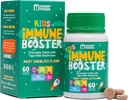 Suplement immunologiczny dla dzieci - Witamina D, Grzyb z mleka tygrysa, Kolostrum, Prebiotyk - Kompletna guta i immunologiczna Boost, Naturalne wsparcie immunologiczne układu oddechowego dla dzieci & Toddler- 60 Smaczne czekoladowe Chewable