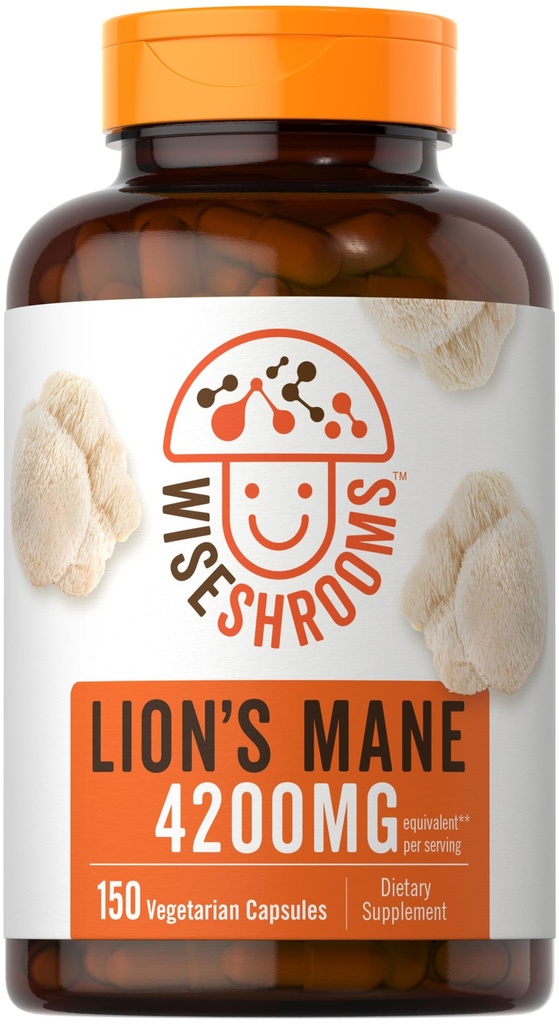 Carlyle Lions Mane Supplement Kapsułki 4200 mg 124; 150 Hrabia 124; Wegetarianin, Non-GMO, Gluten Free Supplement 124; Wiseshrooms