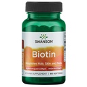 Swanson Super Siła Biotin Witamina 10000 µg 60 Sgels