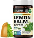 BIO KRAUTER Lemon Balm Gummies - 1500 mg Siła - 60 Vegan Chews - Wsparcie dla uspokojenia - Lemon Balm Leaf Extract - Żelatyna wolna