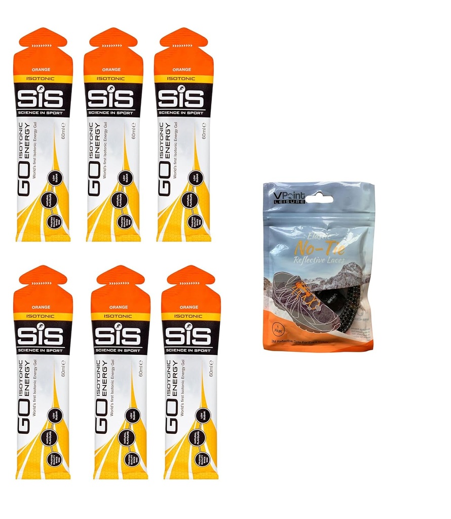 Science in Sport GO Isotonic Energy Gels - 6 x 60 ml Pakiety Paczki Paczka z elastycznych No- krawat obuwie. Wegan, Laktoza wolna, Gluten wolny, Pszenica wolna, Nut wolny, SOYA wolny (pomarańczowy)