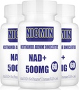 Liposomal NAD + 500mg z TMG 300mg, faktyczny NAD + Suplement (Nie Prekursor) bardziej wydajny niż NMN, Nikotynamid Ribozyd Alternatywa dla energii komórek, Zdrowe starzenia i naprawy mięśni 180 Kapsułki