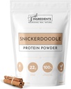 Proch z białka Snickerdoodle w proszku 124; Proszek z białka Snickerdoodle z 100% paszy trawy, niedenaturowana serwatka 124; Cztery różne źródła białka 124; Organiczne całe składniki żywności 124; 15 Podawanie 124; 22g białka