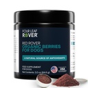 Four Leaf Rover Red Rover - Dog Urynary Tract Supplement - z witamin z ekologicznych jagód i jabłka - Dobre źródło polifenoli i przeciwutleniaczy - 30 dużych psów służby