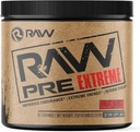 RAW Pretrenowanie Ekstremalne 124; Wysoka stymulant Pretrening w proszku napój, Ekstremalna energia, Focus and Endurance Booster 124; Wytrzymałość wybuchowa i Pompa podczas treningu dla Max Gains 124; Płomienie owoców (30 Służenie)