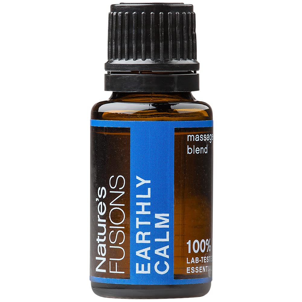 Fuzje natury ziemski spokój, 100% Czysty i naturalny mieszanka olejowa do aromaterapii i zastosowania miejscowego, .5 Fl Oz (Opakowanie po 1) (15 ml)